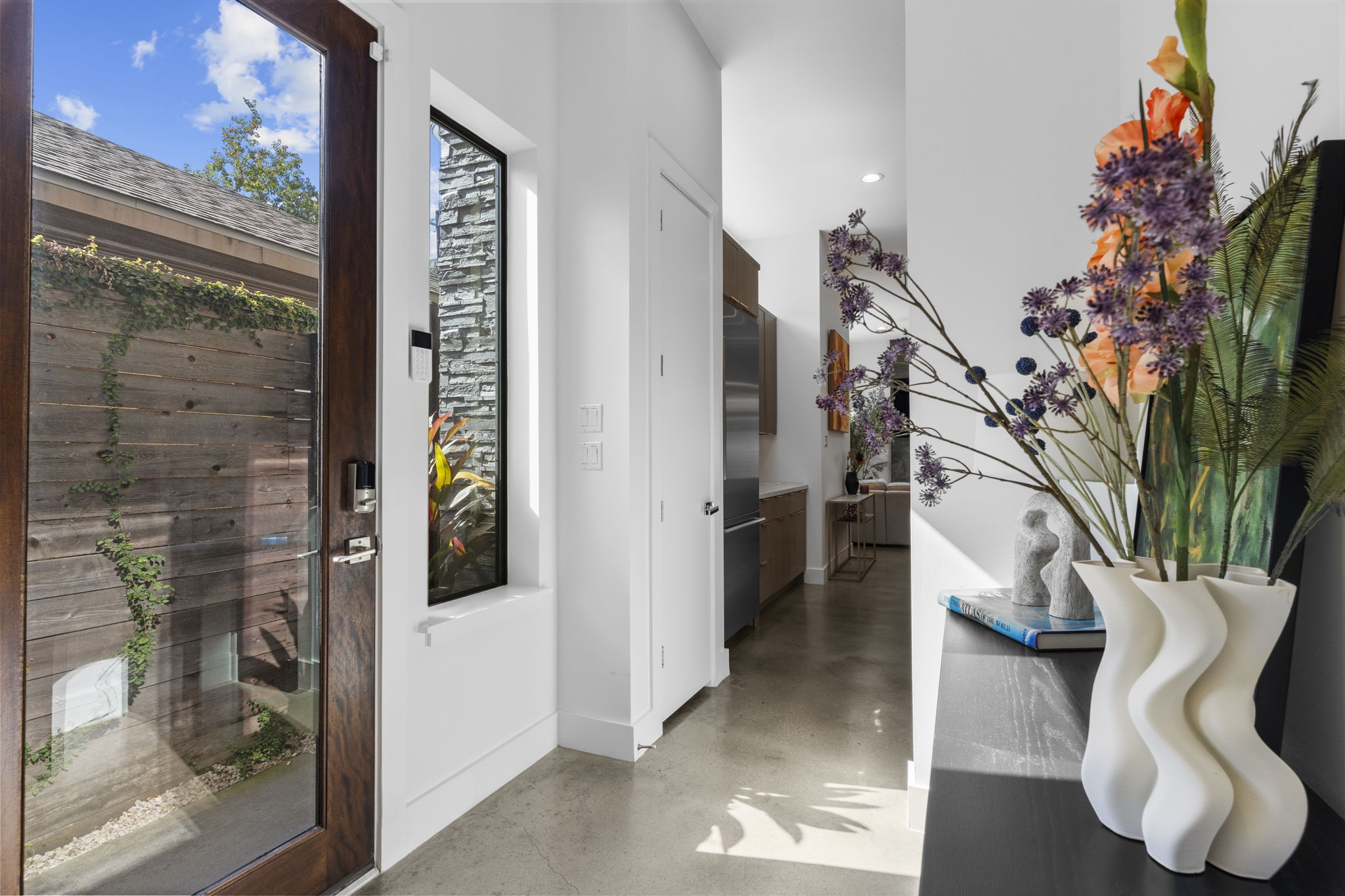 Front door and hallway view