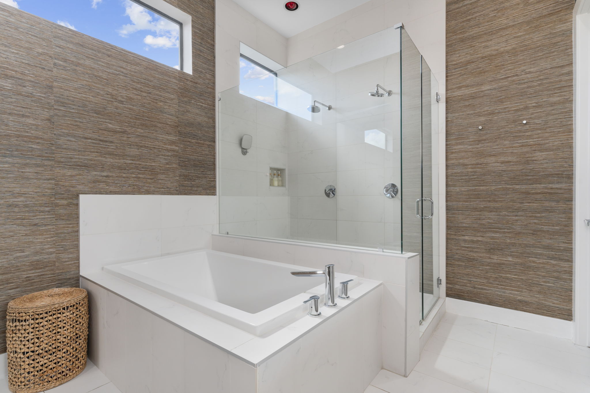 Master bathroom double vanity