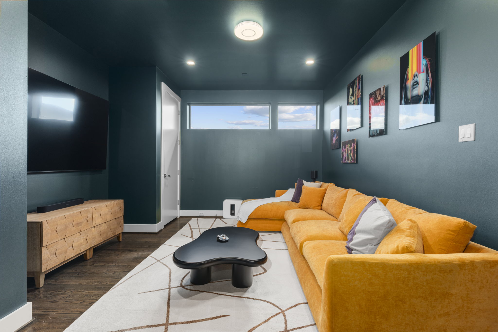 Game room with pool table